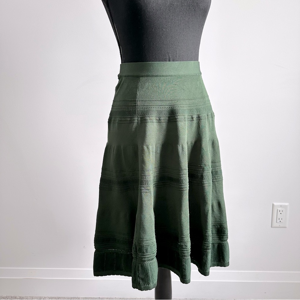XS PINK TARTAN Power Stretch Ballet Skirt in Hunter Green